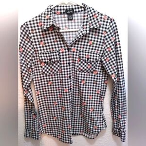 Justify button down top